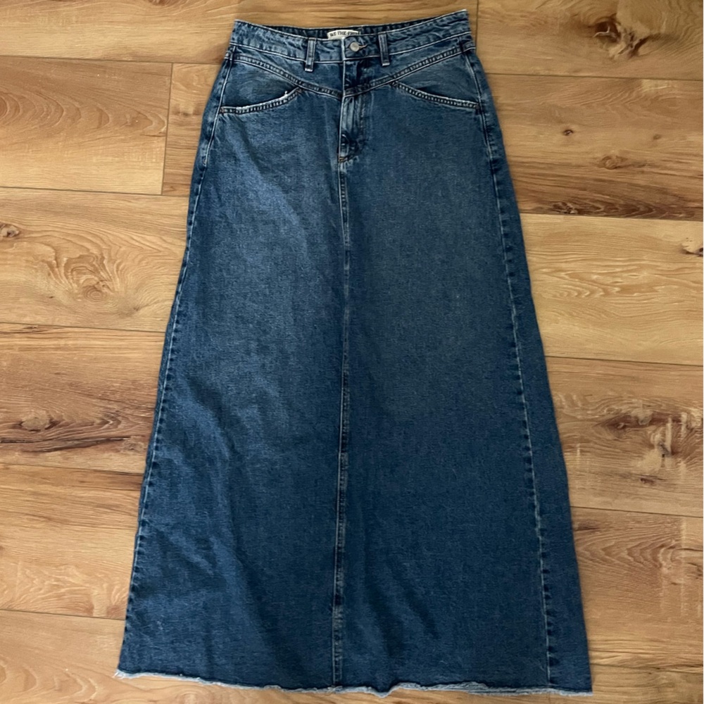 We The Free Denim Maxi Skirt